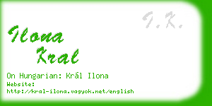 ilona kral business card