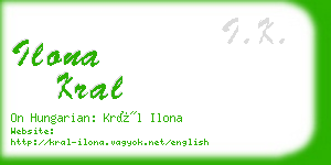 ilona kral business card